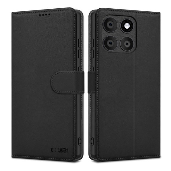 Husă Wallet pentru Motorola Edge 60 / 60 Fusion, neagră, Tech-Protect