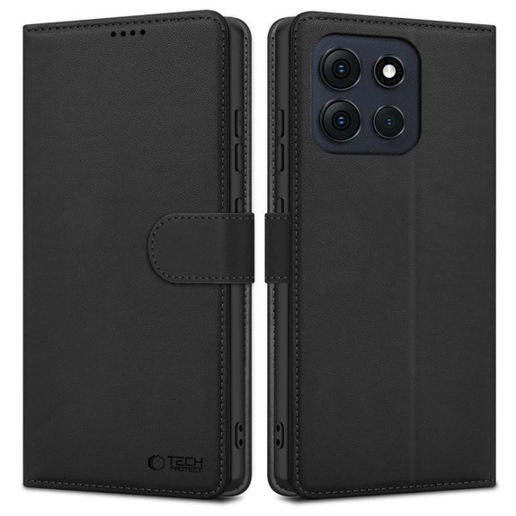 Husă Wallet pentru Motorola Moto G56 5G, neagră, Tech-Protect