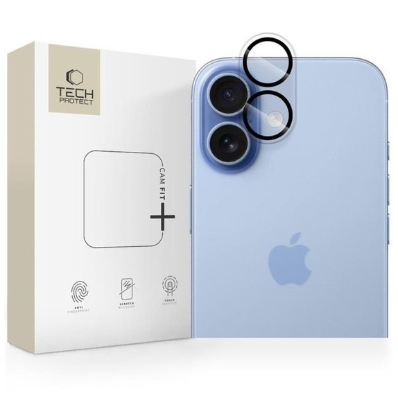 Protecție cameră Cam Fit+ pentru iPhone 17, transparentă, Tech-Protect