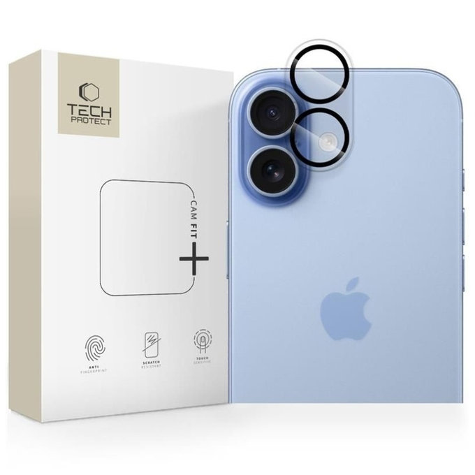 Protecție cameră Cam Fit+ pentru iPhone 17, transparentă, Tech-Protect