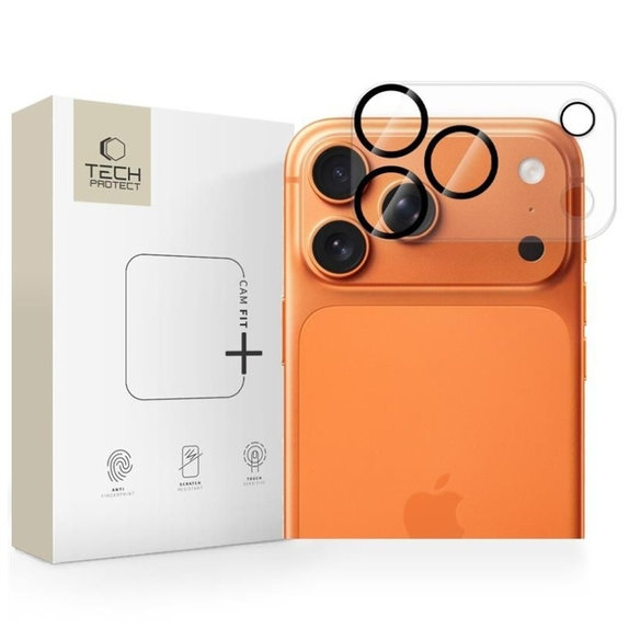 Protecție cameră Cam Fit+ pentru iPhone 17 Pro, transparentă, Tech-Protect