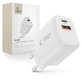 Încărcător de rețea NCA20 2-PORT PD 20W / QC3.0, albă, Tech-Protect