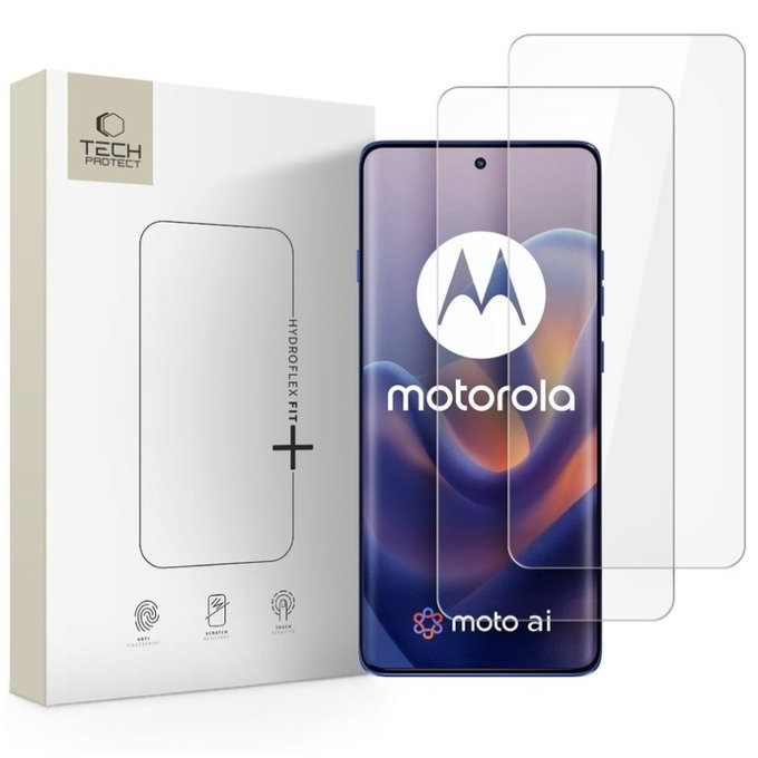 Folie hidrogel Hydro Flex+ 2-PACK pentru Motorola Edge 60 / 60 Pro / 60 Fusion, transparentă, Tech-Protect