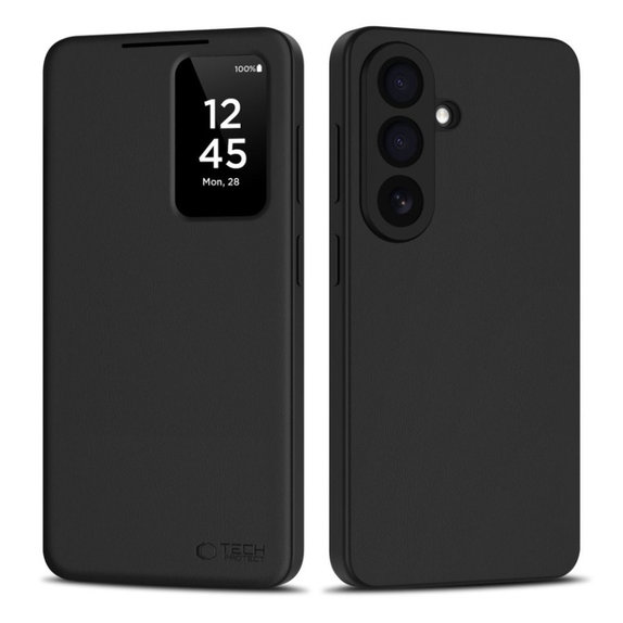 Husă Smart Wallet pentru Samsung S26, Matte Black, Tech-Protect