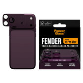 Protecție lentilă Fender pentru iPhone 18 Pro Max, Dark Cherry, PanzerGlass