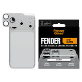 Protecție lentilă Fender pentru iPhone 18 Pro, Argintiu, PanzerGlass