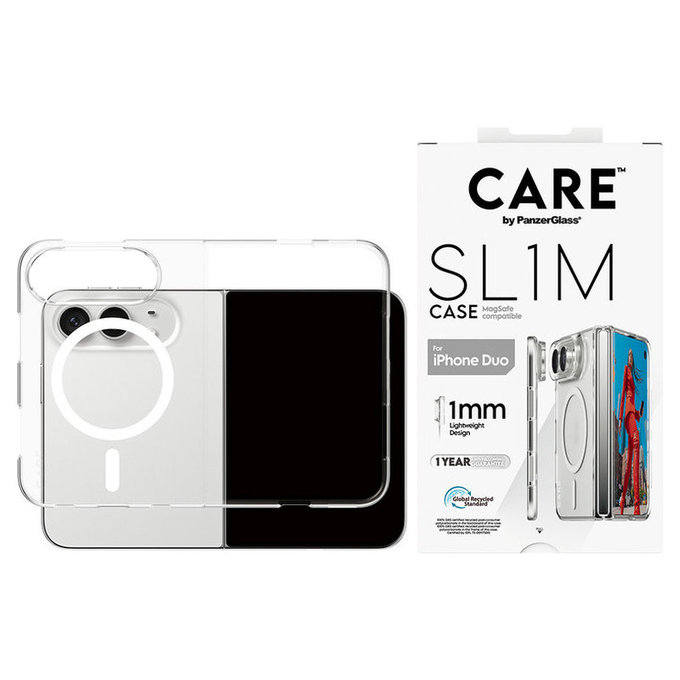 Husă SL1M cu MagSafe pentru iPhone Duo, Transparentă, PanzerGlass