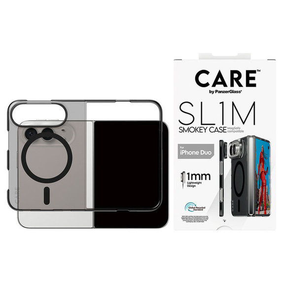 Husă SL1M Smokey cu MagSafe negru pentru iPhone Duo, PanzerGlass