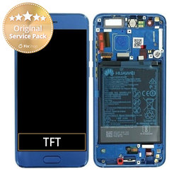 Huawei Honor 9 - Ecran LCD + Sticlă Tactilă + Ramă + Baterie (Sapphire Blue) - 02351LBV Genuine Service Pack