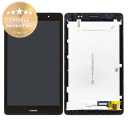 Huawei MediaPad T3 8.0 KOB-W09, KOB-L09 - Ecran LCD + Sticlă Tactilă + Ramă (Space Grey) - 02351JJF, 02351JJG Genuine Service Pack