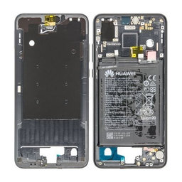 Huawei P20 - Ramă Mijlocie + Baterie (Black) - 02351VTL, 02351WKJ Genuine Service Pack