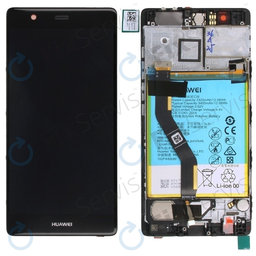 Huawei P9 Plus - Ecran LCD + Sticlă Tactilă + Ramă + Baterie (Black) - 02350SUS, 02350VXU Genuine Service Pack