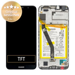 Huawei Y6 (2018), Y6 Prime (2018) - Ecran LCD + Sticlă Tactilă + Ramă + Baterie (Black) - 02351WLJ Genuine Service Pack