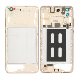 Huawei Y6 II CAM-L21 - Ramă Mijlocie + Sticlă Cameră Spate (Gold) - 51661APV Genuine Service Pack