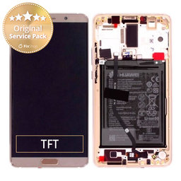 Huawei Mate 10 - Ecran LCD + Sticlă Tactilă + Ramă + Baterie (Pink Gold) - 02351QSF Genuine Service Pack