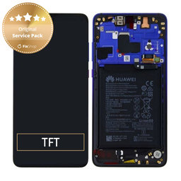 Huawei Mate 20 - Ecran LCD + Sticlă Tactilă + Ramă + Baterie (Twilight) - 02352FRA Genuine Service Pack