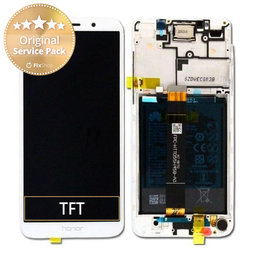 Huawei Honor 7S - Ecran LCD + Sticlă Tactilă + Ramă + Baterie (White) - 02351XHT Genuine Service Pack