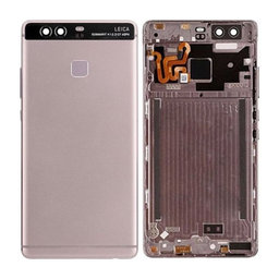 Huawei P9 - Carcasă Baterie + Senzor de Amprentă (Gray) - 02350SQJ Genuine Service Pack