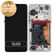 Huawei P40 - Ecran LCD + Sticlă Tactilă + Ramă + Baterie + Senzor de Amprentă (Ice White, Silver Frost) - 02353MFW Genuine Service Pack