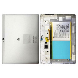 Huawei MediaPad M2 10.0 - Carcasă Baterie + Baterie  (Moonlight Silver) - 02351PGS, 02351FMT, 02350NXP, 02351CWE Genuine Service Pack
