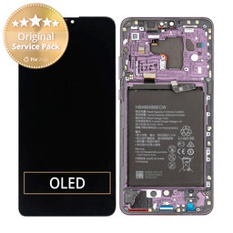 Huawei Mate 30 - Ecran LCD + Sticlă Tactilă + Ramă + Baterie (Cosmic Purple) - 02353EEK Genuine Service Pack