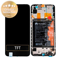 Huawei P smart (2020) - Ecran LCD + Sticlă Tactilă + Ramă + Baterie (Midnight Black) - 02353RJT Genuine Service Pack