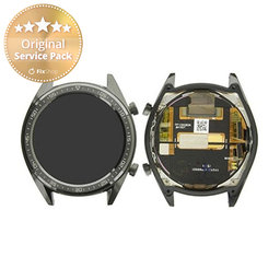 Huawei Watch GT Sport Fortupe B19S - Ecran LCD + Sticlă Tactilă + Ramă (Black) - 02352GNG Genuine Service Pack