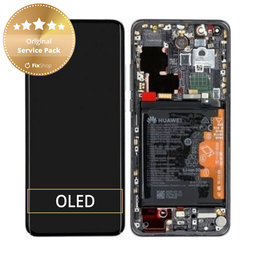 Huawei Mate 40 Pro NOH-NX9 - Ecran LCD + Sticlă Tactilă + Ramă + Baterie (Mystic Silver) - 02353YXC Genuine Service Pack