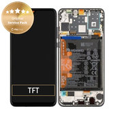 Huawei P30 Lite (2020) - Ecran LCD + Sticlă Tactilă + Ramă + Baterie (Midnight Black) - 02353FPX, 02353DQU Genuine Service Pack