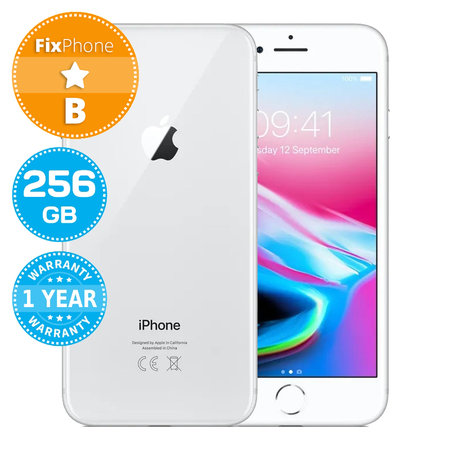 Apple iPhone 8 Silver 256GB B Refurbished