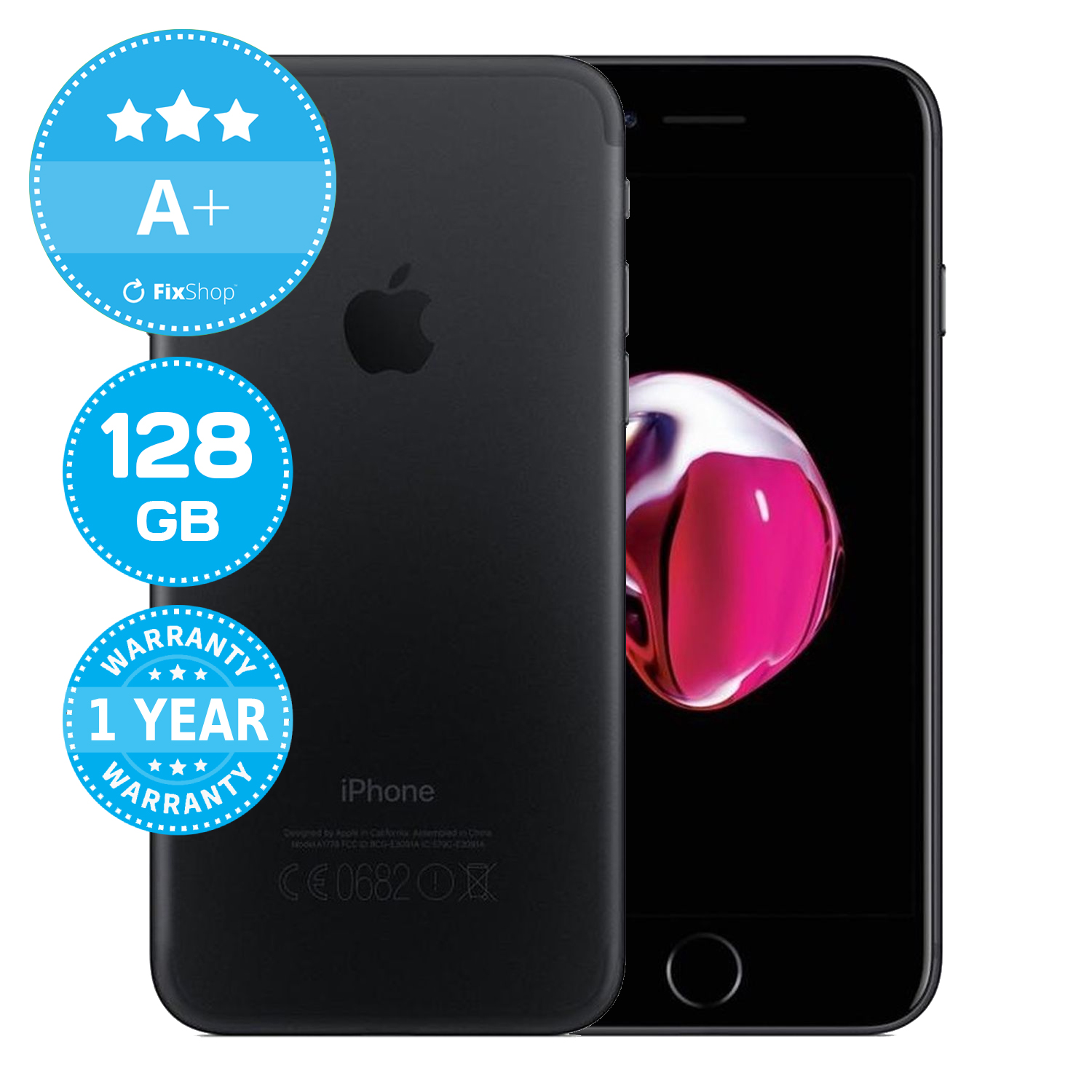 iPhone7 128GB ブラック Apple iPhone 7 Black 128GB A+ Recondiționat | FixShop
