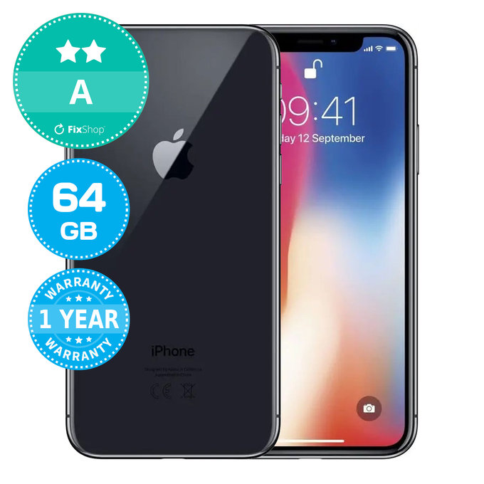 Apple iPhone X Space Gray 64GB A Recondiționat