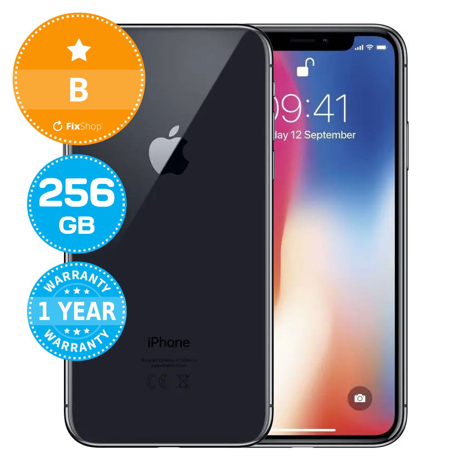 Apple iPhone X Space Gray 256GB B Recondiționat | FixShop