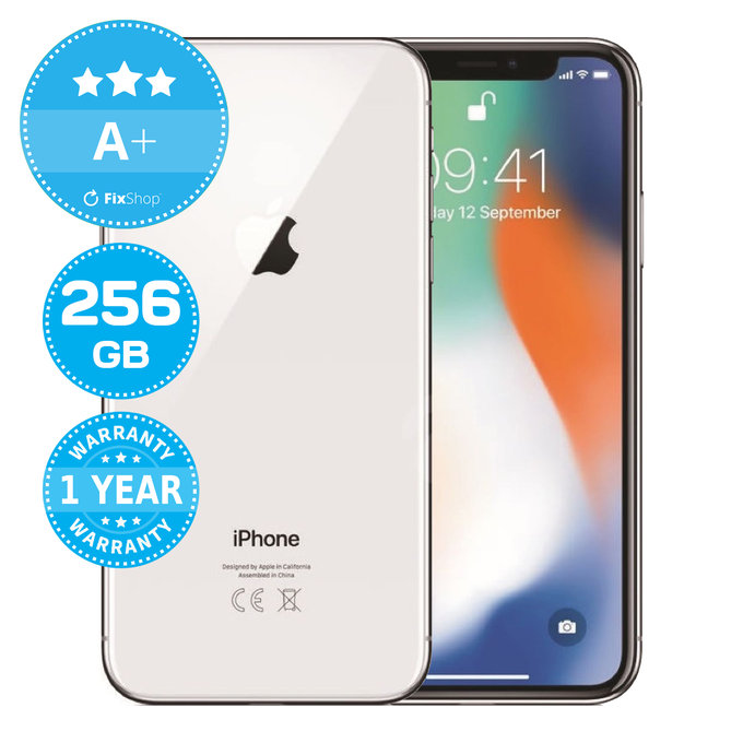 Apple iPhone X Silver 256GB A+ Recondiționat