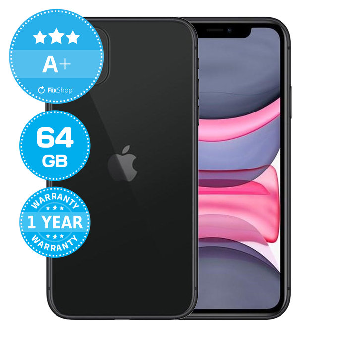 Apple iPhone 11 Black 64GB A+ Recondiționat