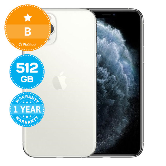 Apple iPhone 11 Pro Silver 512GB B Recondiționat