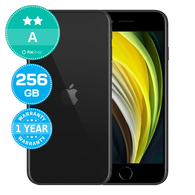 Apple iPhone SE (2nd Gen 2020) Black 256GB A Recondiționat