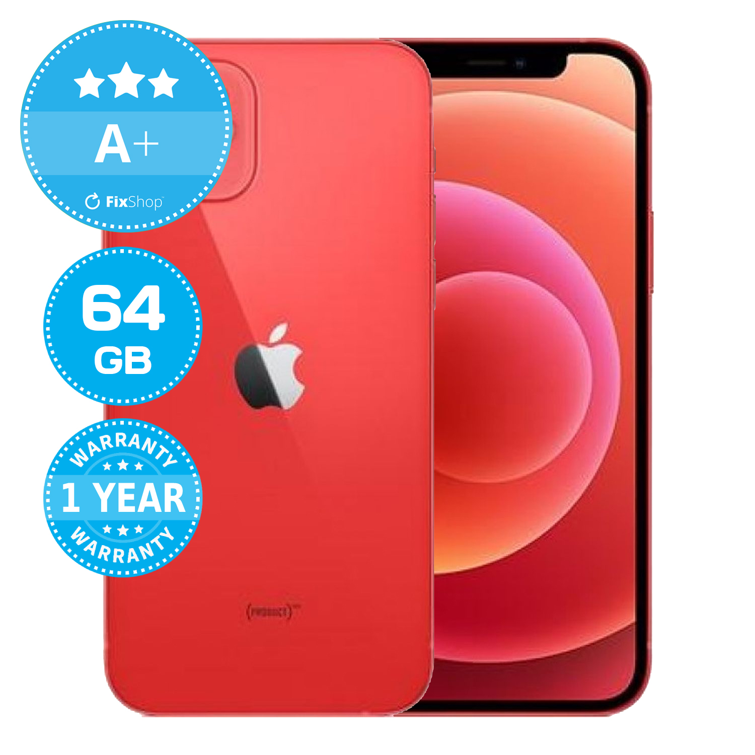 Apple iPhone 12 (PRODUCT)RED 64GB A+ Recondiționat | FixShop