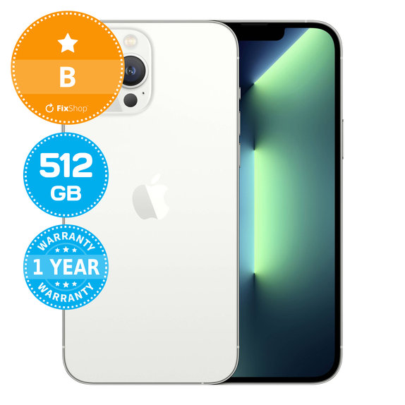 Apple iPhone 13 Pro Max Silver 512GB B Recondiționat