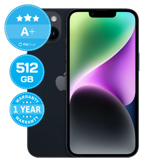 Apple iPhone 14 Midnight 512GB A+ Recondiționat