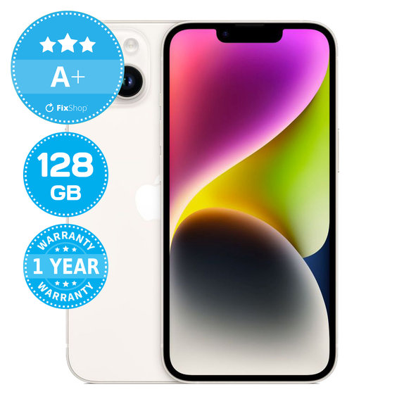 Apple iPhone 14 Starlight 128GB A+ Recondiționat
