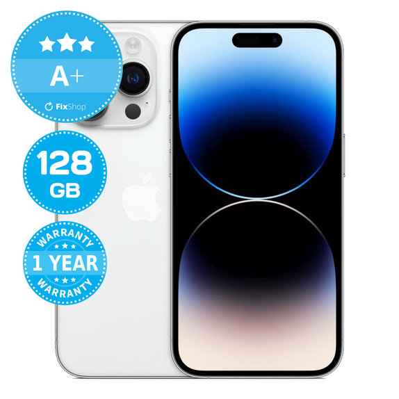 Apple iPhone 14 Pro Silver 128GB A+ Recondiționat