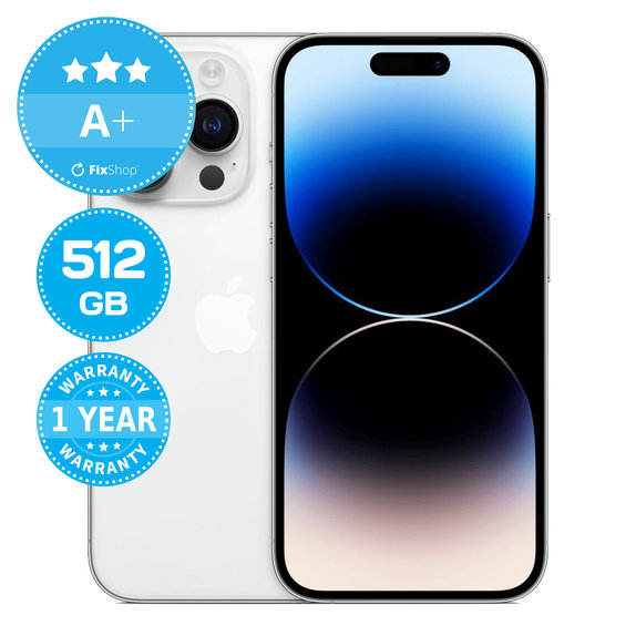 Apple iPhone 14 Pro Silver 512GB A+ Recondiționat