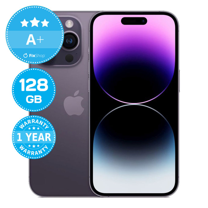 Apple iPhone 14 Pro Deep Purple 128GB A+ Recondiționat