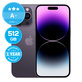 Apple iPhone 14 Pro Deep Purple 512GB A+ Recondiționat