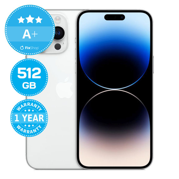 Apple iPhone 14 Pro Max Silver 512GB A+ Recondiționat