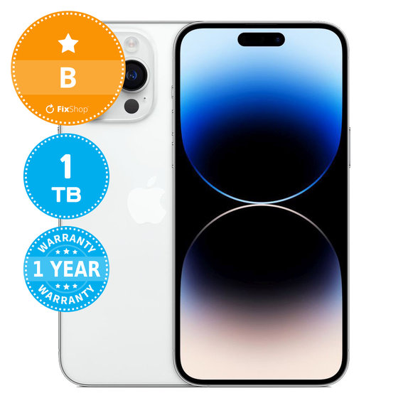 Apple iPhone 14 Pro Max Silver 1TB B Recondiționat