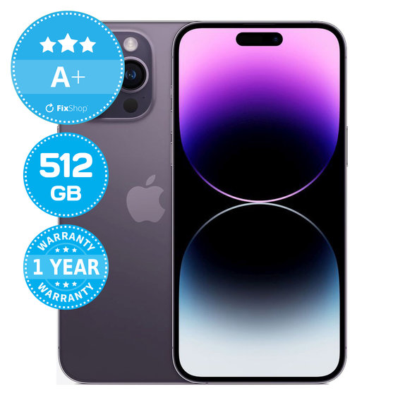 Apple iPhone 14 Pro Max Deep Purple 512GB A+ Recondiționat