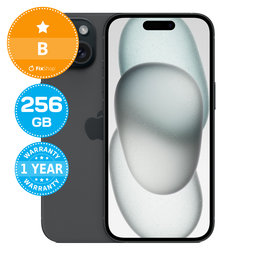 Apple iPhone 15 Black 256GB B Recondi?ionat