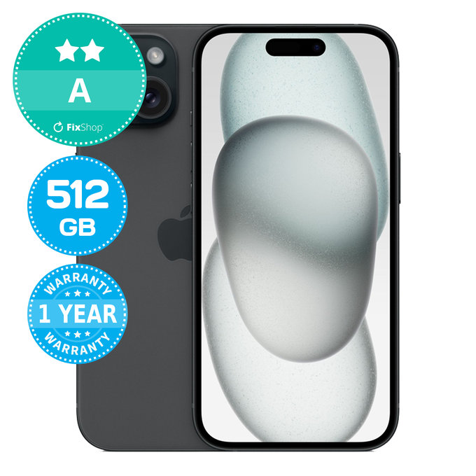 Apple iPhone 15 Black 512GB A Recondi?ionat